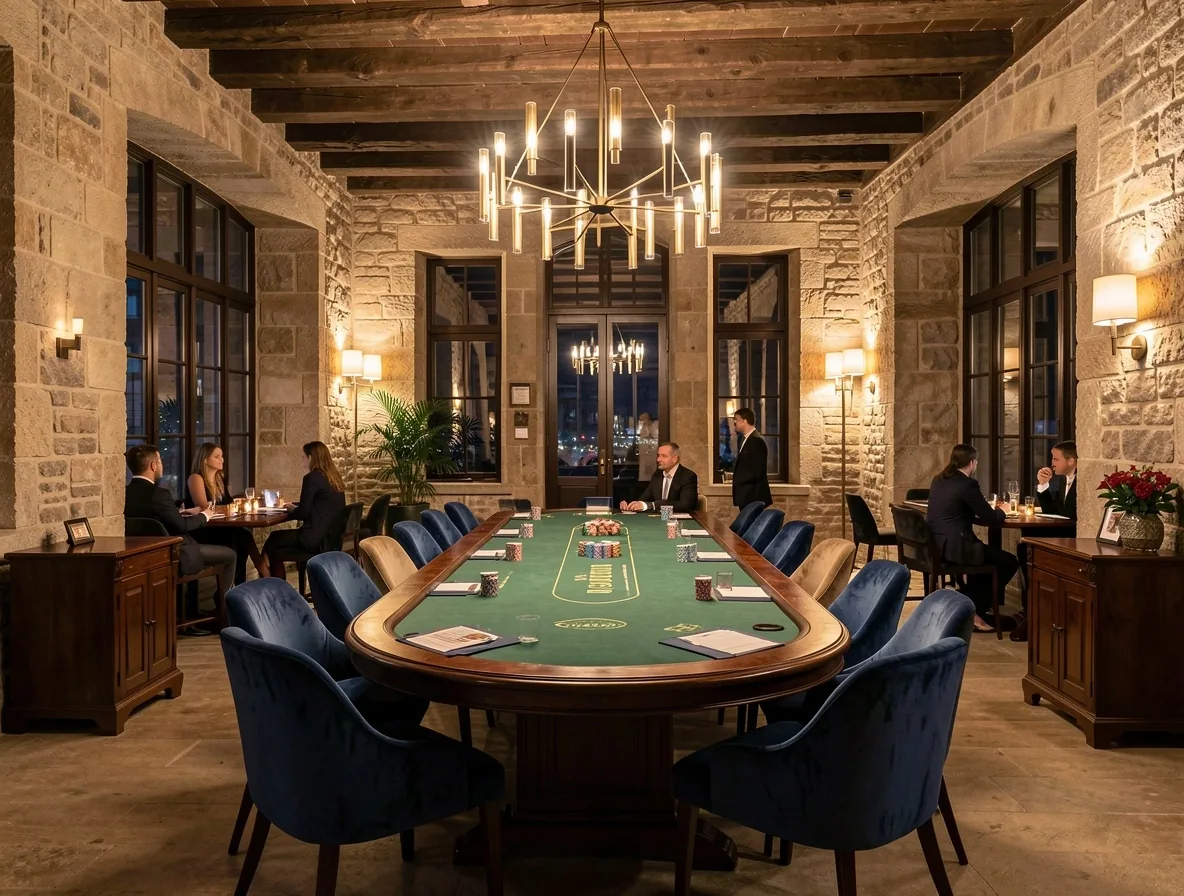 Tables de poker club d'affaires HallSteer